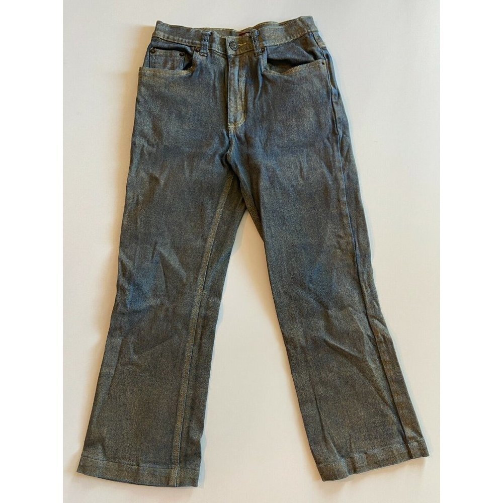 Nevada Quality Comfort Jeans Women's Metallic Gold Denim Size 12
